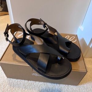 Madewell black chunky sandals